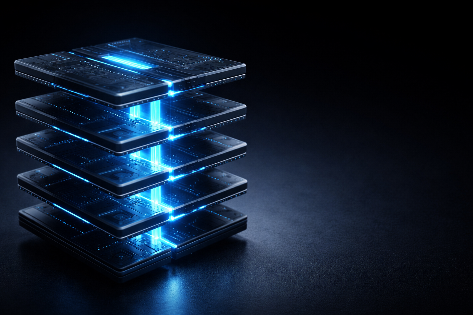 Blueprint-style Infinity structure visual