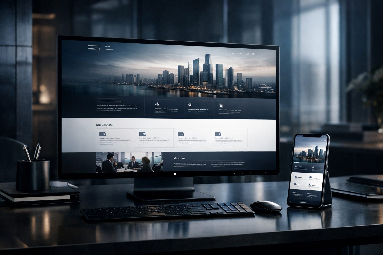 Institutional website direction built for authority, clarity, and business presentation.